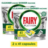 Fairy Platinum All In One Dishwasher Tablets Lemon Bundle, 82 washes GOODS ASDA   