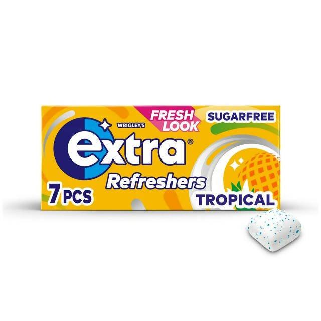Extra Refreshers Tropical Sugar Free Chewing Gum Handy Box 7pcs - McGrocer