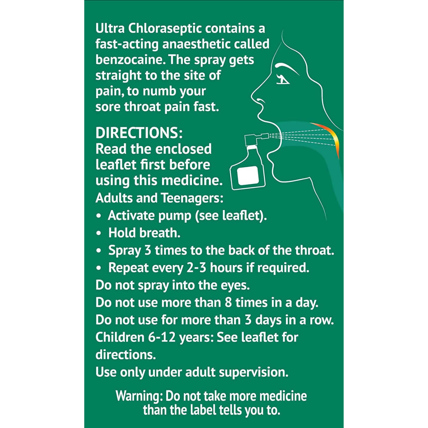 Ultra Chloraseptic Throat Spray, 15ml Medication Costco UK   