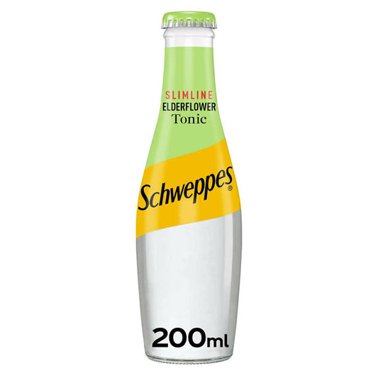 Schweppes Slimline Elderflower Tonic Water 24 x 200ml - McGrocer