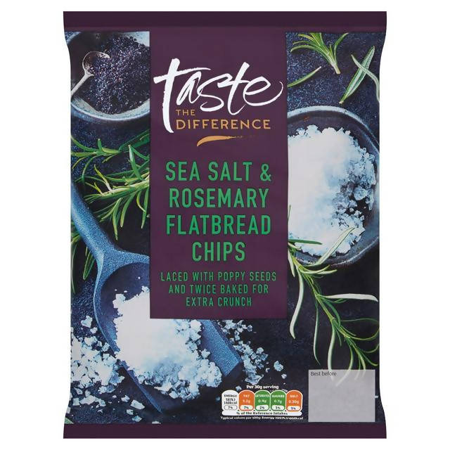 Sainsbury's Sea Salt & Rosemary Flatbread Chips 150g