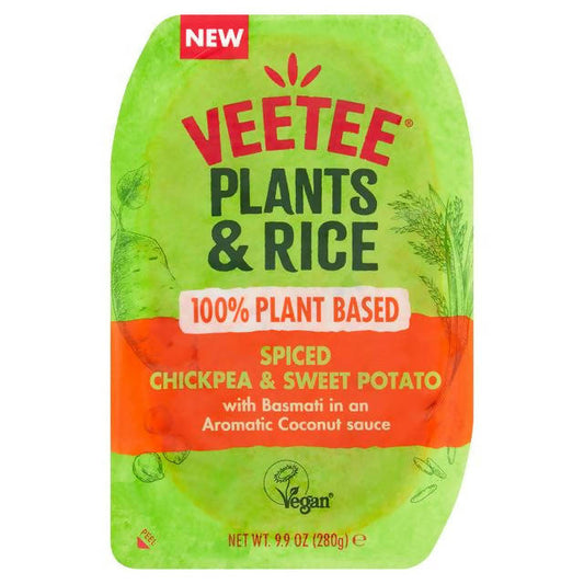 Veetee Plants & Rice Spiced Chickpeas & Sweet Potato 280g Instant snack & meals Sainsburys   
