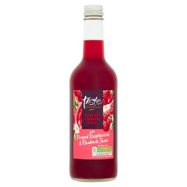 Sainsbury's Raspberry & Rhubarb Cordial, Taste the Difference 500ml Cordials Sainsburys   