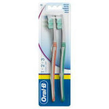 Oral-B 123 Classic Care Medium Manual Toothbrush x2 Toothbrushes Sainsburys   