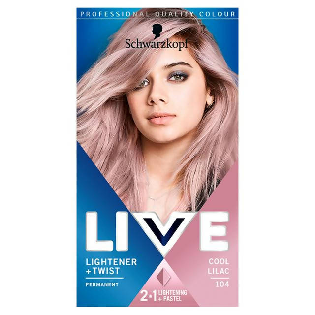 Schwarzkopf Live Intense Lightener & Lift Permanent Hair Dye Cool Lilac 104