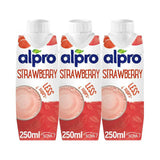 Alpro Soya Strawberry Long Life Drink 3x250ml Milkshake & Milk Drinks Sainsburys   