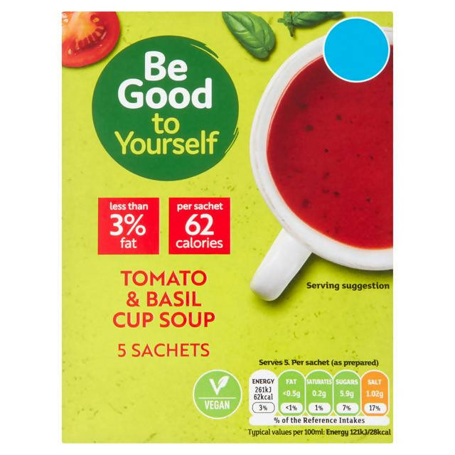 Sainsbury's Be Good to Yourself Tomato & Basil Cup Soup x5 16.5g - McGrocer