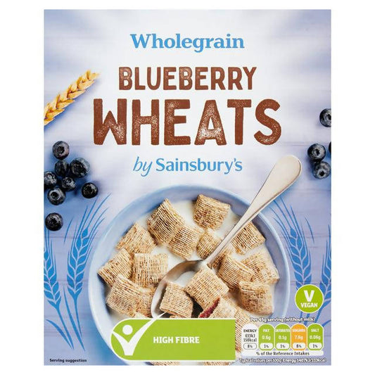 Sainsbury's Wholegrain Blueberry Wheats Cereal 500g FOOD CUPBOARD Sainsburys   