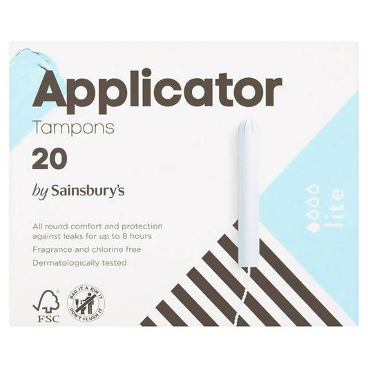 Sainsbury's Applicator Tampons Lite x20 - McGrocer