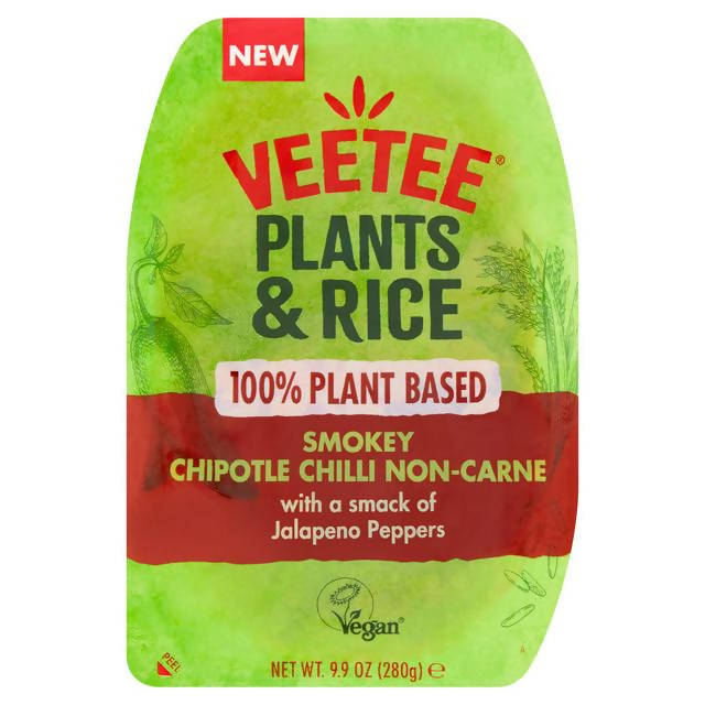 Veetee Plants & Rice Smokey Chipotle Chilli Non-Carne 280g Instant snack & meals Sainsburys   