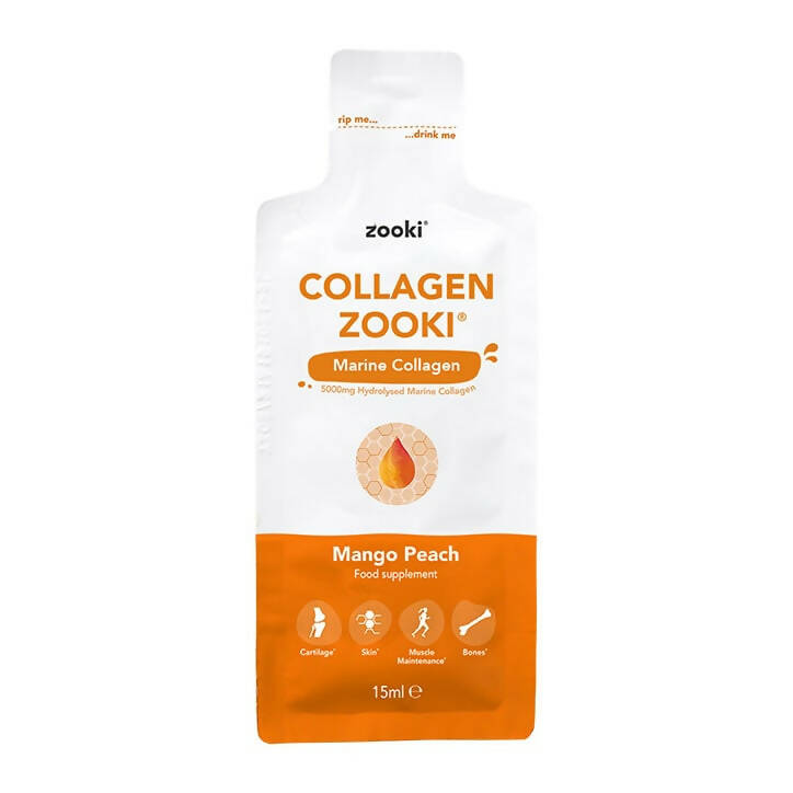 Collagen Zooki Marine Collagen Mango Peach Food Supplement 15ml Sachet