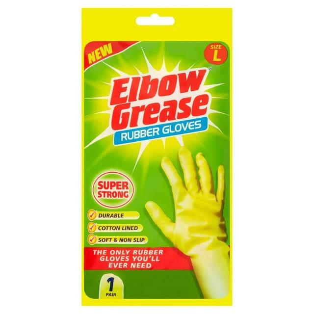 Elbow Grease Rubber Gloves Large 1 Pair Rubber gloves cloths scourers & brushes Sainsburys   