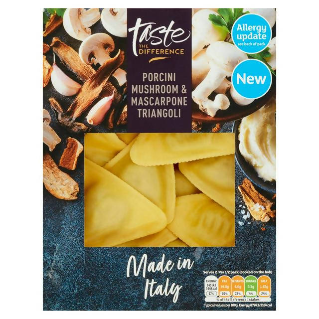 Sainsbury's Porcini & Mascarpone Triangoli, Taste the Difference 250g - McGrocer