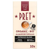 Pret Organic Espresso Blend Coffee Pods x10 All coffee machine pods Sainsburys   