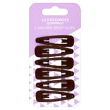 Sainsbury's Snap On Clips, Brown x6 Hair accessories Sainsburys   