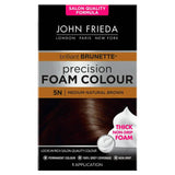 John Frieda Precision Foam Colour Hair Dye Medium Natural Brown 5N Brunette Sainsburys   