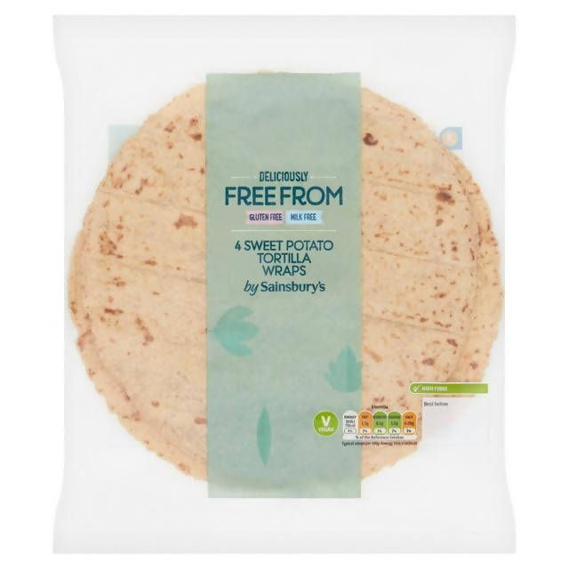 Sainsbury's Deliciously Free From Sweet Potato Tortilla Wraps x4