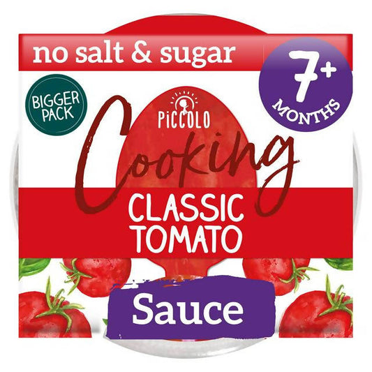 Piccolo Cooking Stir-In Pasta Sauce Classic Tomato Textured 7+ Months 120g baby meals Sainsburys   