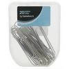 Sainsbury's Home Paper Clips Silver Finish 78Mm 20Pk (Giant)