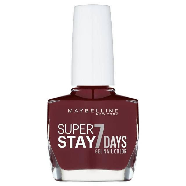 Maybelline SuperStay 7 Days Gel Nail Polish 287 Midnight Red All Sainsburys   