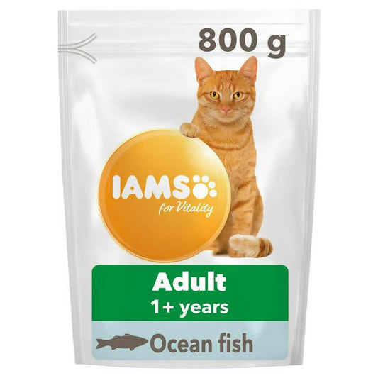 IAMS Vitality Adult Cat, Ocean Fish 800g Advanced nutrition cat food Sainsburys   