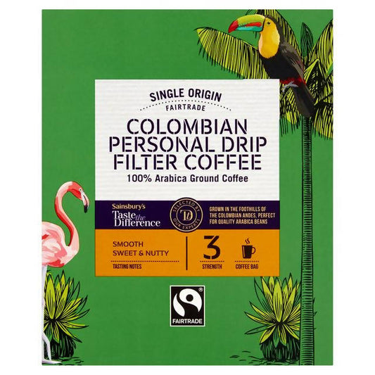 Sainsbury's Fairtrade Colombian Coffee Bags, Taste the Difference x10 GOODS Sainsburys   
