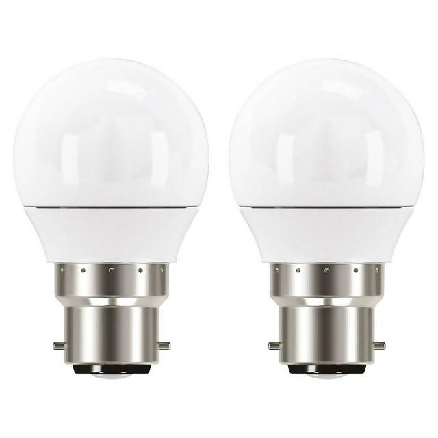 HOME LED Mini Globe 40w BC Light Bulb 2Pk