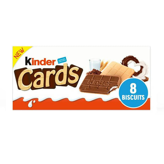 Kinder Cards Cocoa and Milk Wafers 8x12.8g - McGrocer