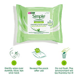 Simple Cleansing Facial Wipes, 6 x 25 Pack Skin Care Costco UK   