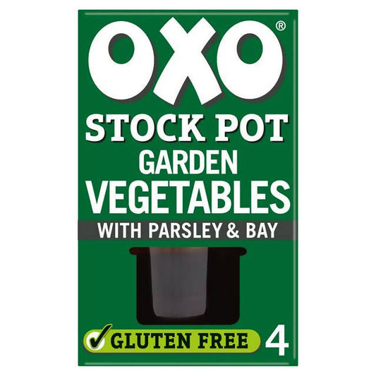 Oxo Garden Vegetables with Parsley & Bay Stock Pots x4 80g gluten free Sainsburys   