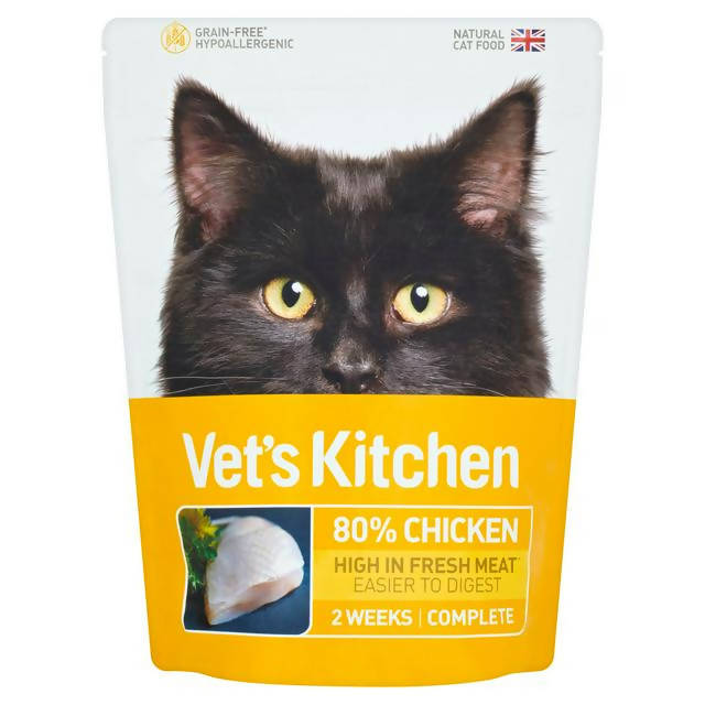 Vet's Kitchen 80% Chicken 2 Weeks Complete Natural Cat Food 770g Advanced nutrition cat food Sainsburys   