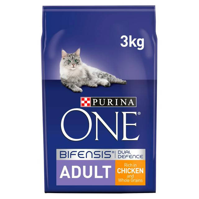 Purina One Adult Dry Cat Food Chicken And Wholegrains 3kg