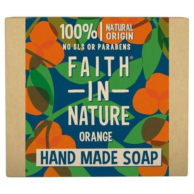 Faith in Nature Orange Hand Made Soap 100g Bar soap Sainsburys   