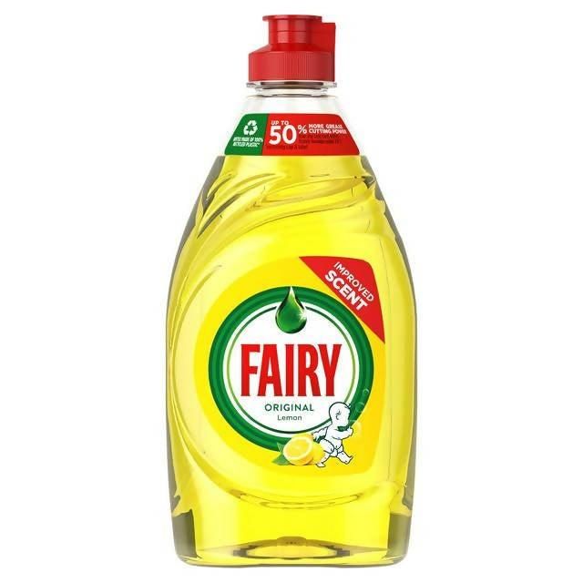 Fairy Original Lemon Washing Up Liquid Green with LiftAction 433ml