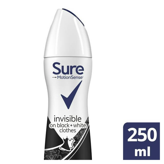 Sure Women Invisible on Black and White Clothes Anti-perspirant Deodorant Aerosol 250ml