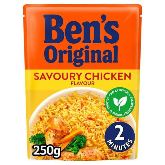 Bens Original Savoury Chicken Microwave Rice 250g Microwave rice Sainsburys   