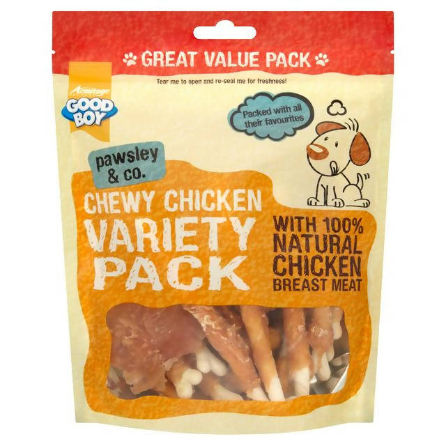 Good Boy Pawsley & Co Chewy Chicken Variety Pack Dog Treats 320g - McGrocer