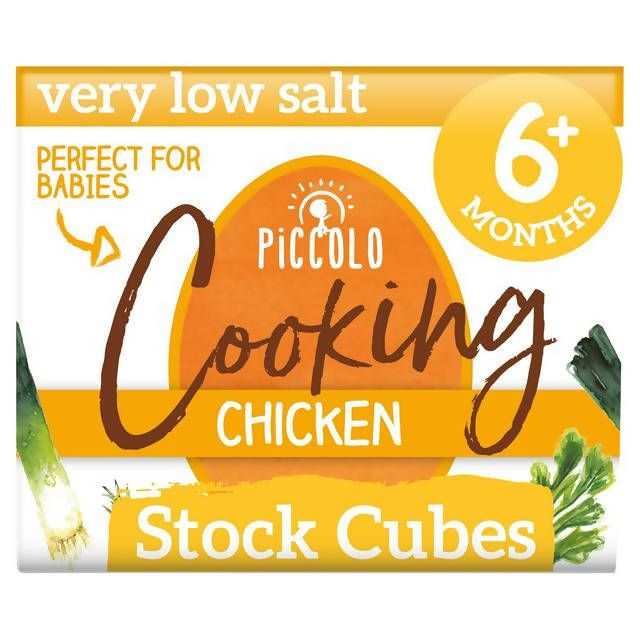 Piccolo Organic Cooking Stock Cubes Chicken 6 x 8g 6 Months+ baby meals Sainsburys   