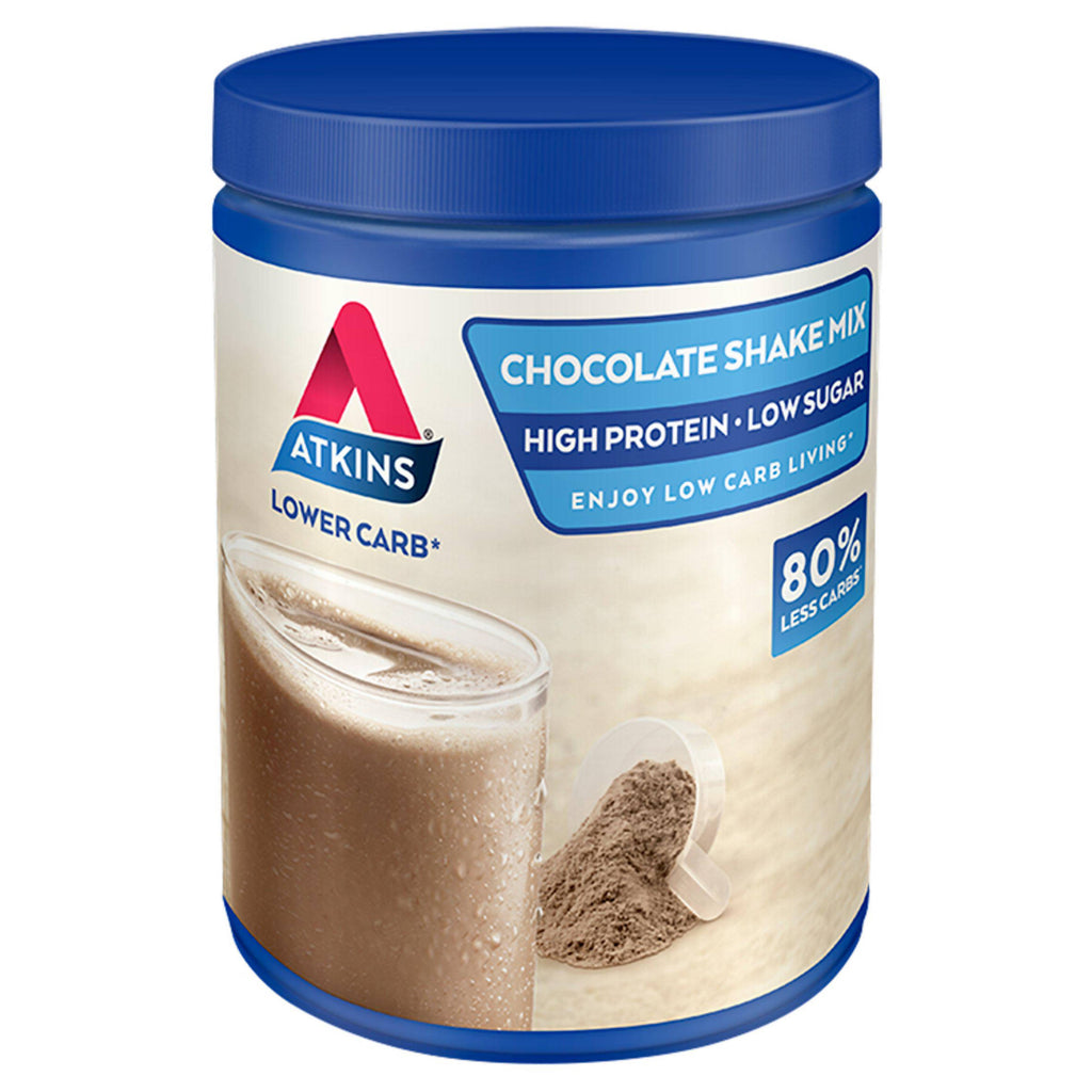 Atkins Chocolate Shake Mix 370g - Keto, Low Carb, Low Sugar, High Protein