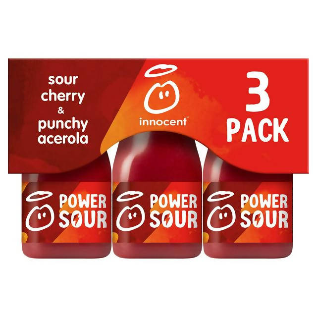 Innocent Shots Power Sour, Sour Cherry & Punchy Acerola 3x100ml All juice & smoothies Sainsburys   