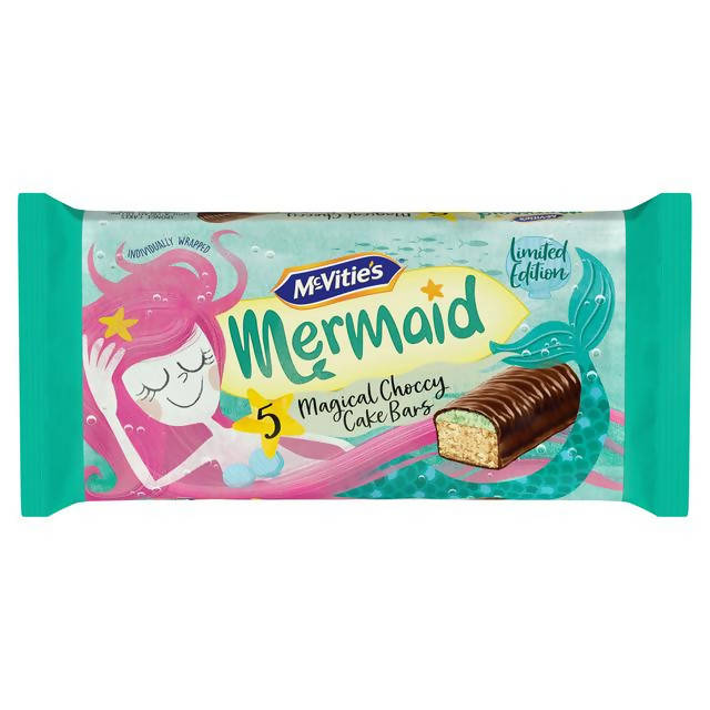 McVitie's Mermaid Limited Edition Magical Choccy Cake Bars x5