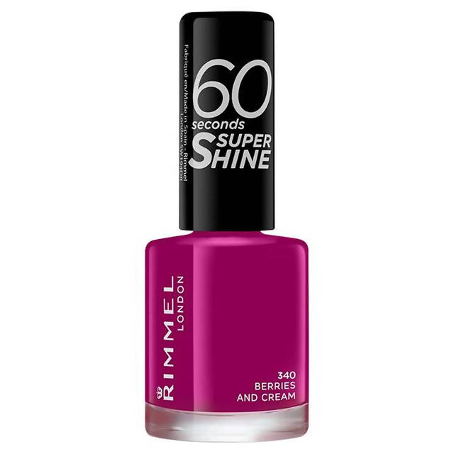 Rimmel London 60 Seconds Super Shine 340 Berries & Cream 8ml All Sainsburys   