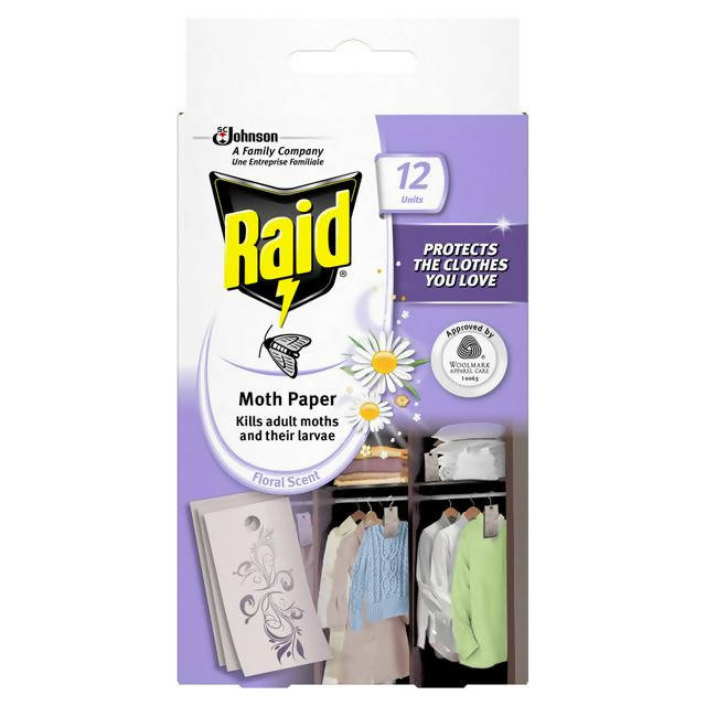 Raid Moth Killing Paper, Floral Scent