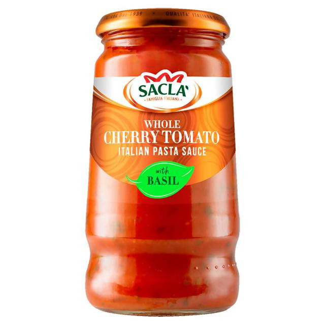 Sacla' Whole Cherry Tomato & Basil Sauce 350g - McGrocer