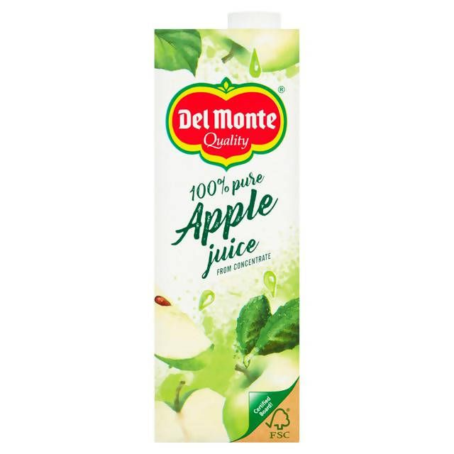 Del Monte Quality Pure Apple Juice from Concentrate 1L Juices & Smoothies Sainsburys   