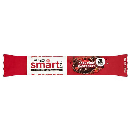 PhD Smart Bar Dark Chocolate Raspberry 64g sports nutrition & diet Sainsburys   