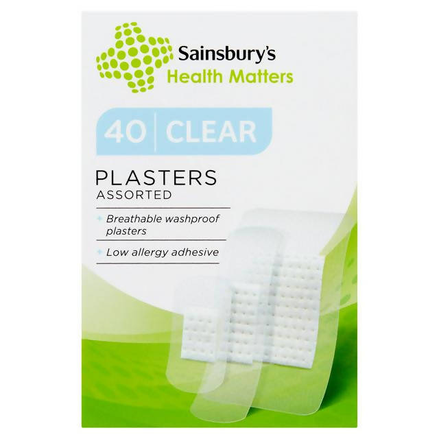 Sainsbury's Clear Plasters x40 first aid Sainsburys   