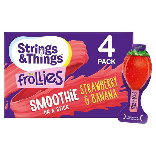 Strings & Things Frollies Smoothie Strawberry & Banana 4x25g All juice & smoothies Sainsburys   