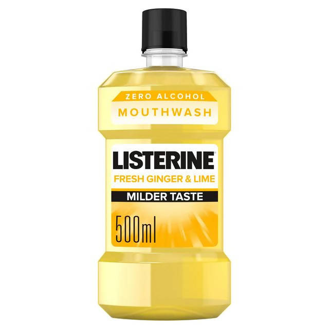 Listerine Fresh Ginger & Lime Mouthwash Milder Taste 500ml