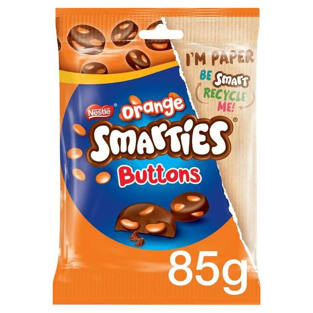 Smarties Buttons Orange Milk Chocolate Sharing Pouch 85g - McGrocer